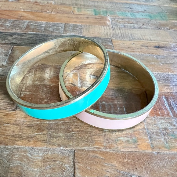 Set of 2 Anthropologie Enamel Bangles - Picture 1 of 8